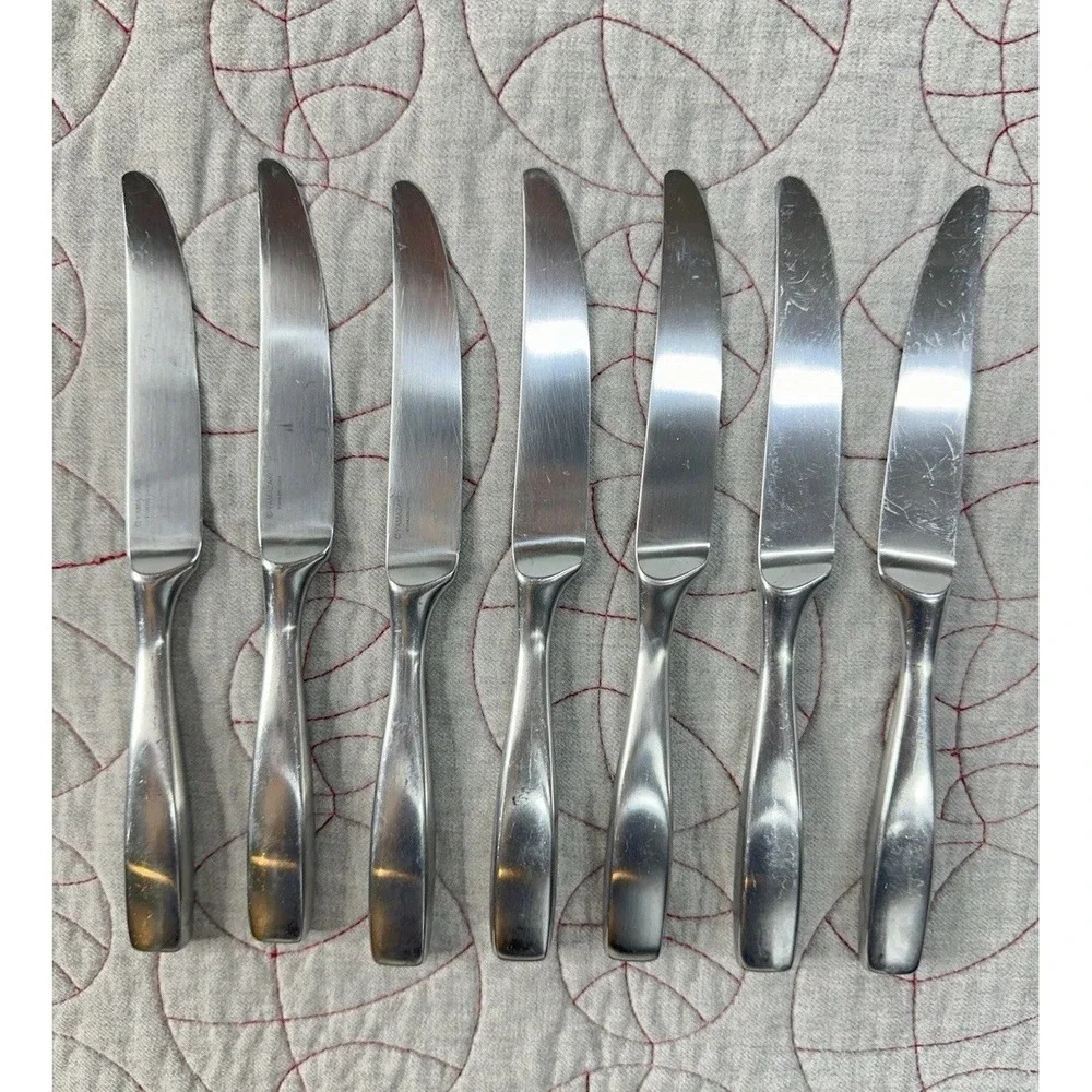 Yamazaki Bolo Stainless Flatware Satin Set of 7 Dinner Knife Knives 9‎ 1/4